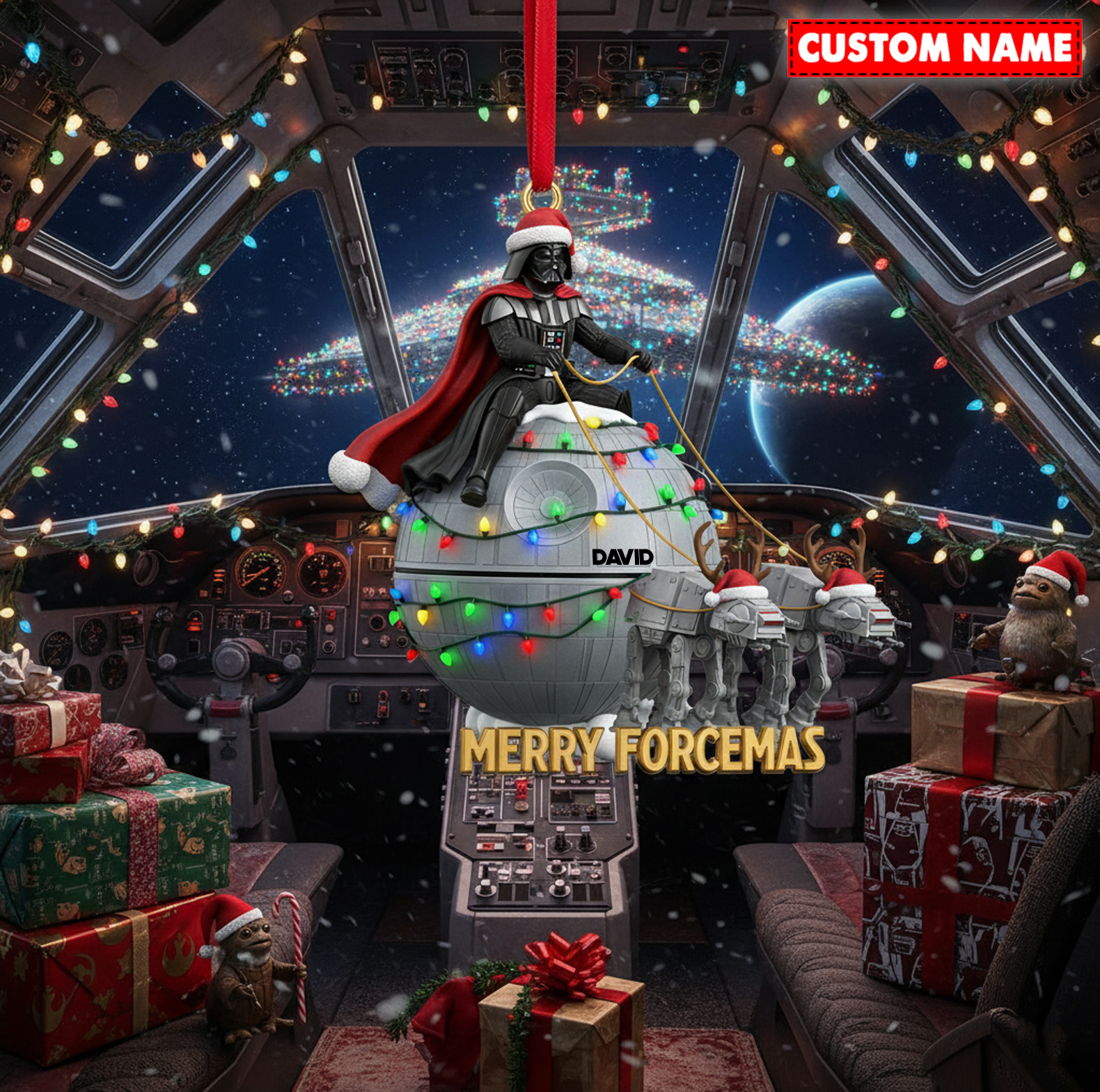 Personalized Star War Darth Vader Christmas Ornament - Image 3