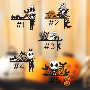 Jack And Pumpkin Nightmare Before Christmas Skeleton Door Corner