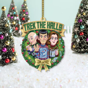Alternative view of Star Trek Trek The Halls Christmas Ornament