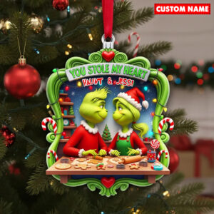 Personalized You Stole My Heart Grinchmas Christmas Ornament 115408