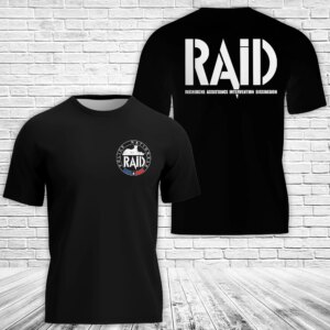 French National Police RAID 3D T-Shirt Version 3