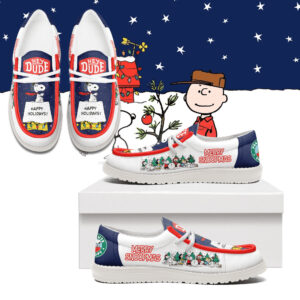 Snoopy x Christmas Personalized Hey Dude Shoes