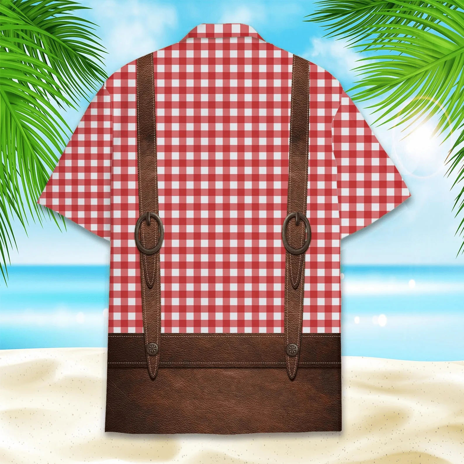 Oktoberfest Lederhosen Hawaiian Shirt 113530 - Image 4