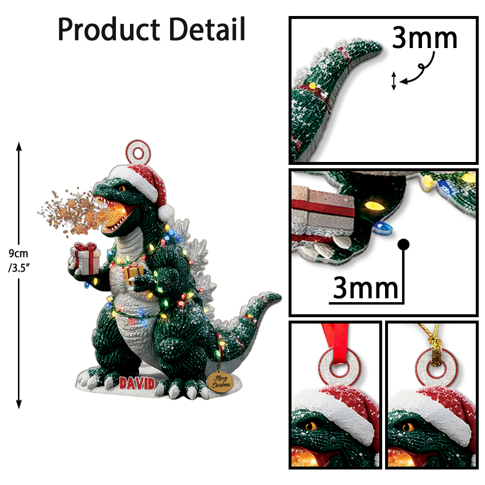 Godzilla Christmas Ornament - Image 5