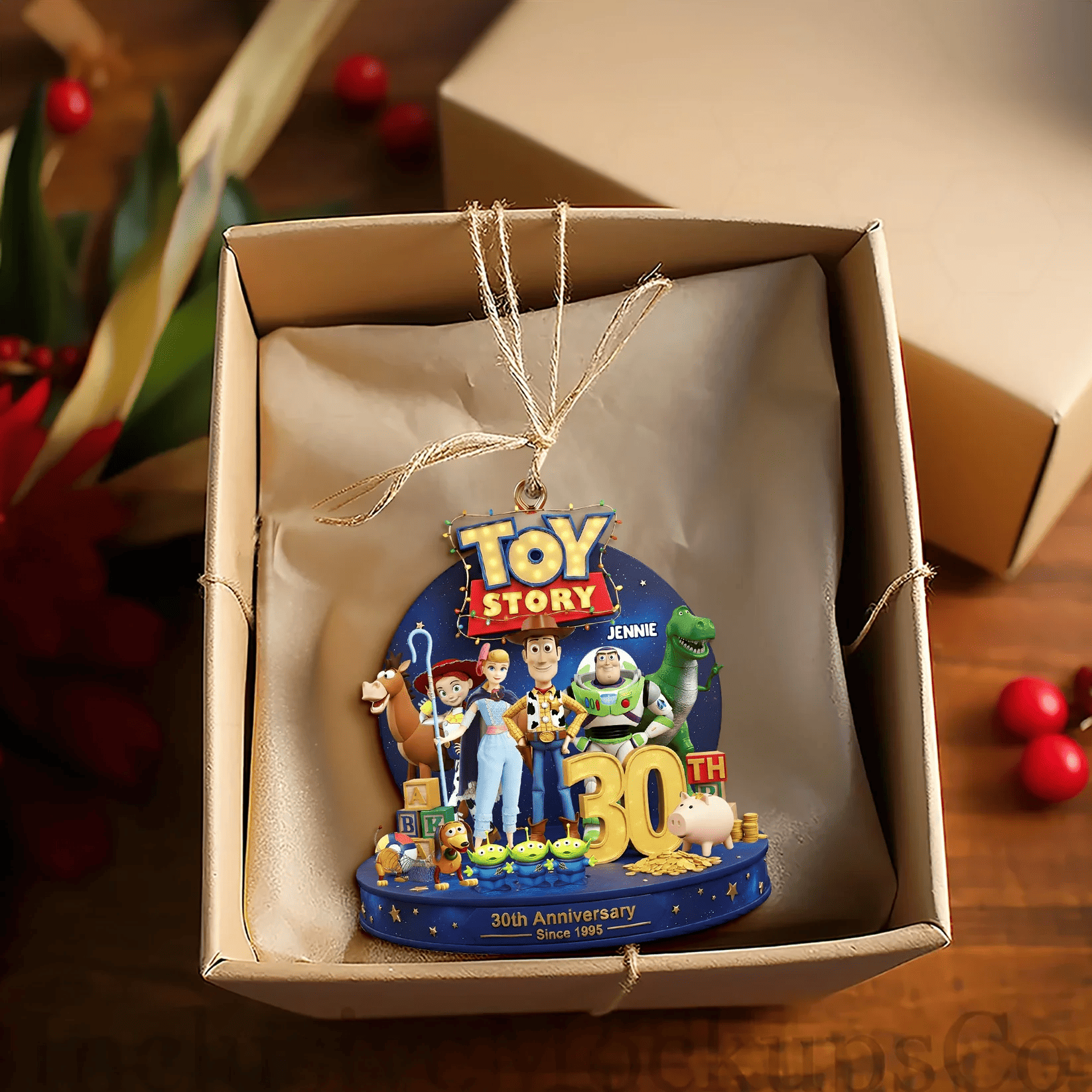 Personalized Toy Store 30th Anniversary Celebration Christmas Ornament - Image 6