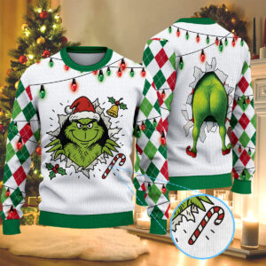 Christmas Grinch Christmas Knitted Sweater