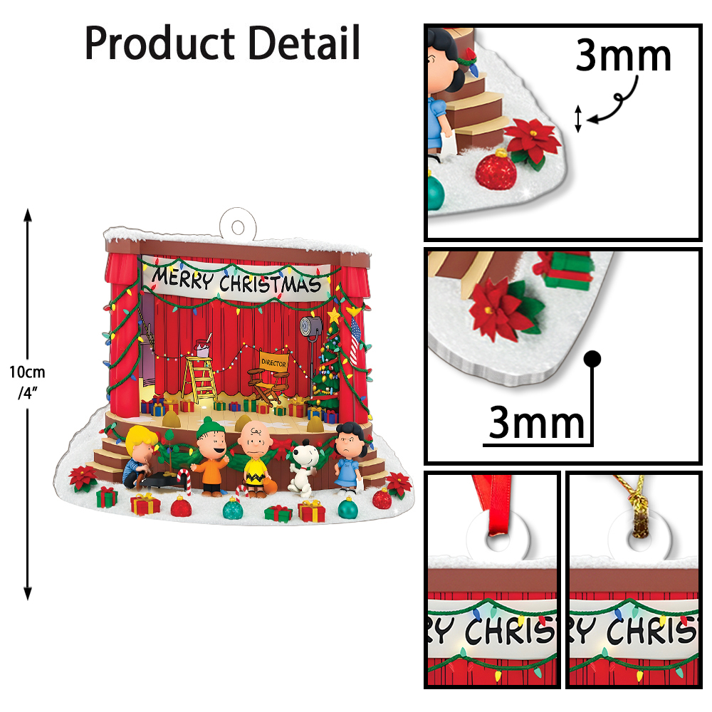 Merry Christmas, Charlie Brown! with Light and Sound Christmas Ornament - Image 4