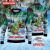 Personalized Naughty Grinchmas Green Monster Grinch Couple Christmas Knitted Sweater