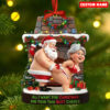 Personalized Naughty Santa Claus Couple Christmas Ornament 115419