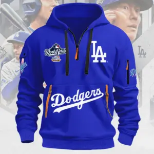 Alternative view of Los Angeles Dodgers 2D Quarter Zip Hoodie - THK117356