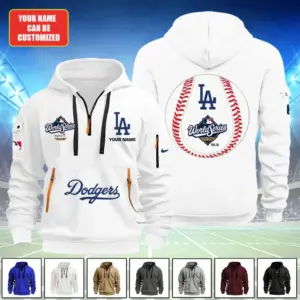 Los Angeles Dodgers 2D Quarter Zip Hoodie - THK117366