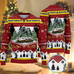 Iron Maiden Fear of the Dark Christmas Knitted Sweater