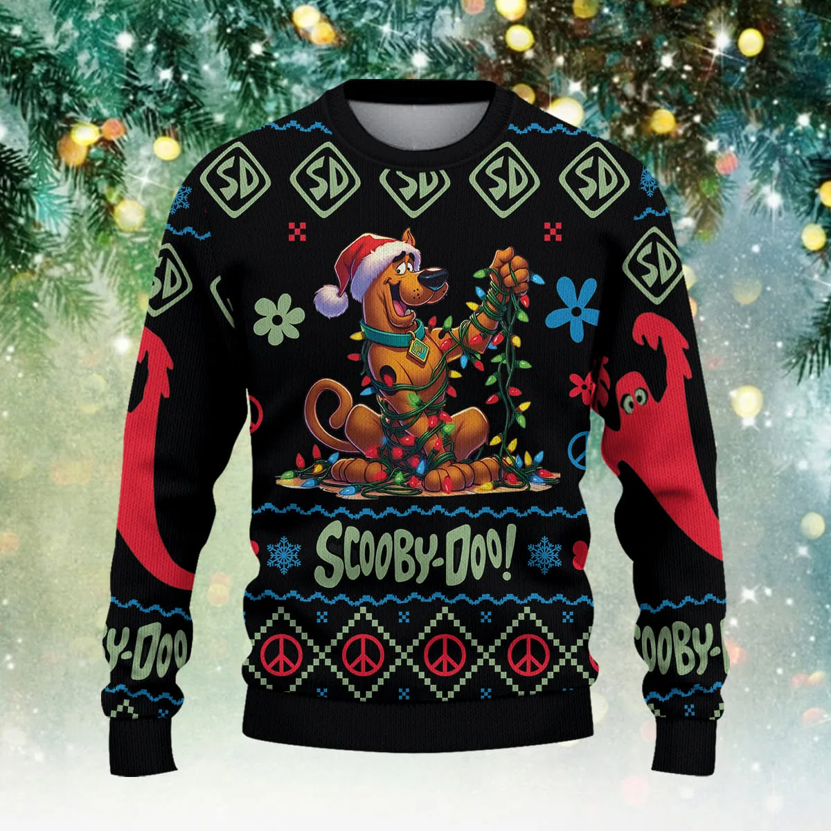 Scooby Doo Christmas Knitted Sweater - Image 2