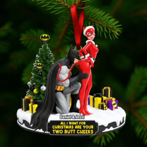Personalized Cheeky Masked Couple Christmas Ornament