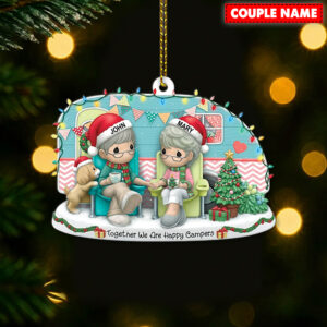 Personalized Together We Are Happy Campers Christmas Ornament