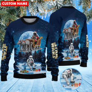 Personalized Darth Vader Christmas Knitted Sweater
