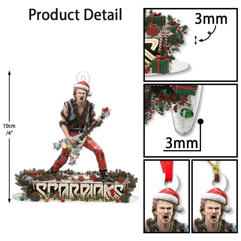 Scorpions Band Rudolf Schenker Christmas Ornament - Image 6