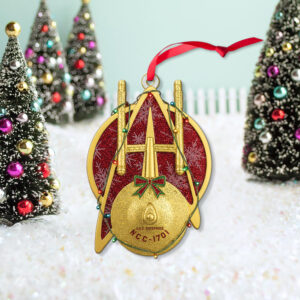 Alternative view of Star Trek U.S.S. Enterprise NCC-1701 Christmas Ornament