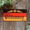 Willkommen Oktoberfest Beer Garden Sign