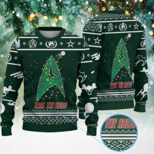 Star Trek The Halls Christmas Knitted Sweater