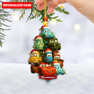 Personalized Name Car Characters Christmas Ornament