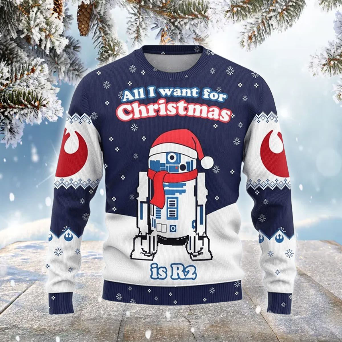 Star Wars All I Want For Christmas Is R2 Christmas Knitted Sweater - Image 2