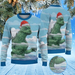 Godzilla Version 2 Christmas Knitted Sweater