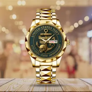 Alternative view of US Navy 250th Anniversary Alloy Luxury Quartz Watch