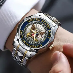 Alternative view of US Navy 250th Anniversary Alloy Luxury Quartz Watch - 116885