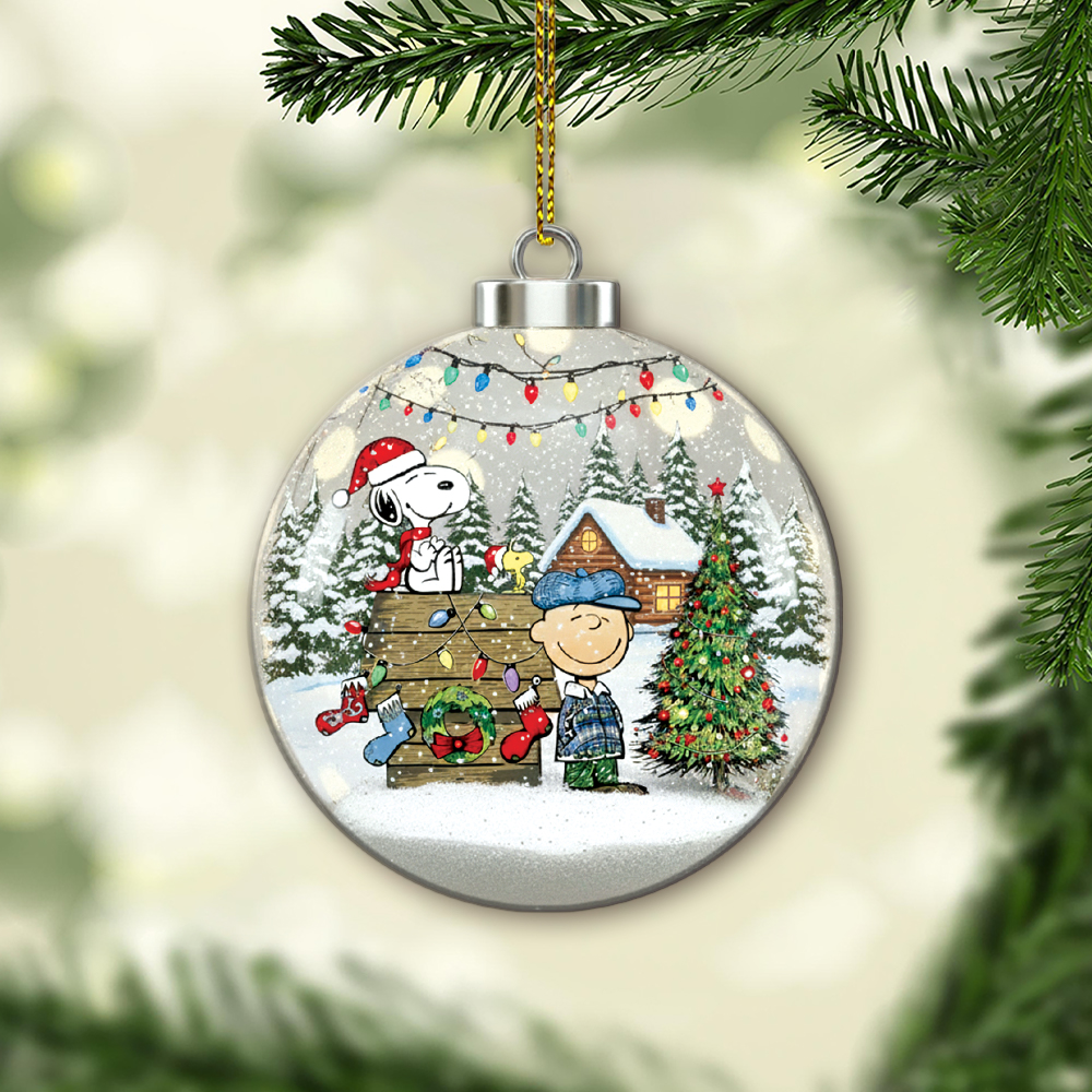 Snoopy And Charlie Brown Christmas Ornament