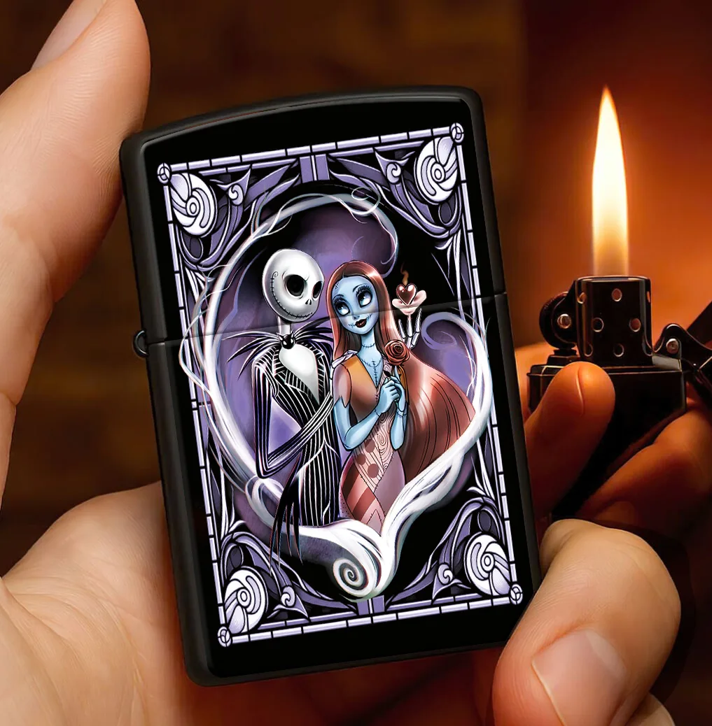 Romantic Jack Skellington and Sally Zippo Lighters