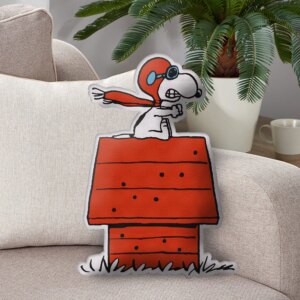 Snoopy In Red Baron Custom Shape Pillow