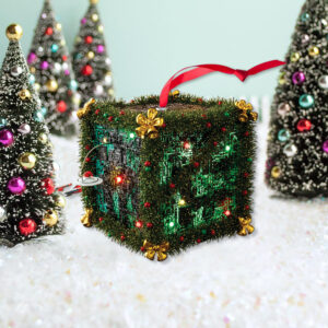 Alternative view of Star Trek The Next Generation Beware the Borg! Christmas Ornament