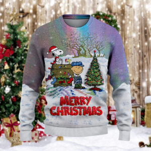 Alternative view of Charlie Brown Snoopy Christmas Knitted Sweater