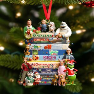 90s Movie Retro Christmas Ornament 2D Flat