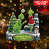 Personalized Green Monster Couple Our First Christmas Engaged Christmas Ornament