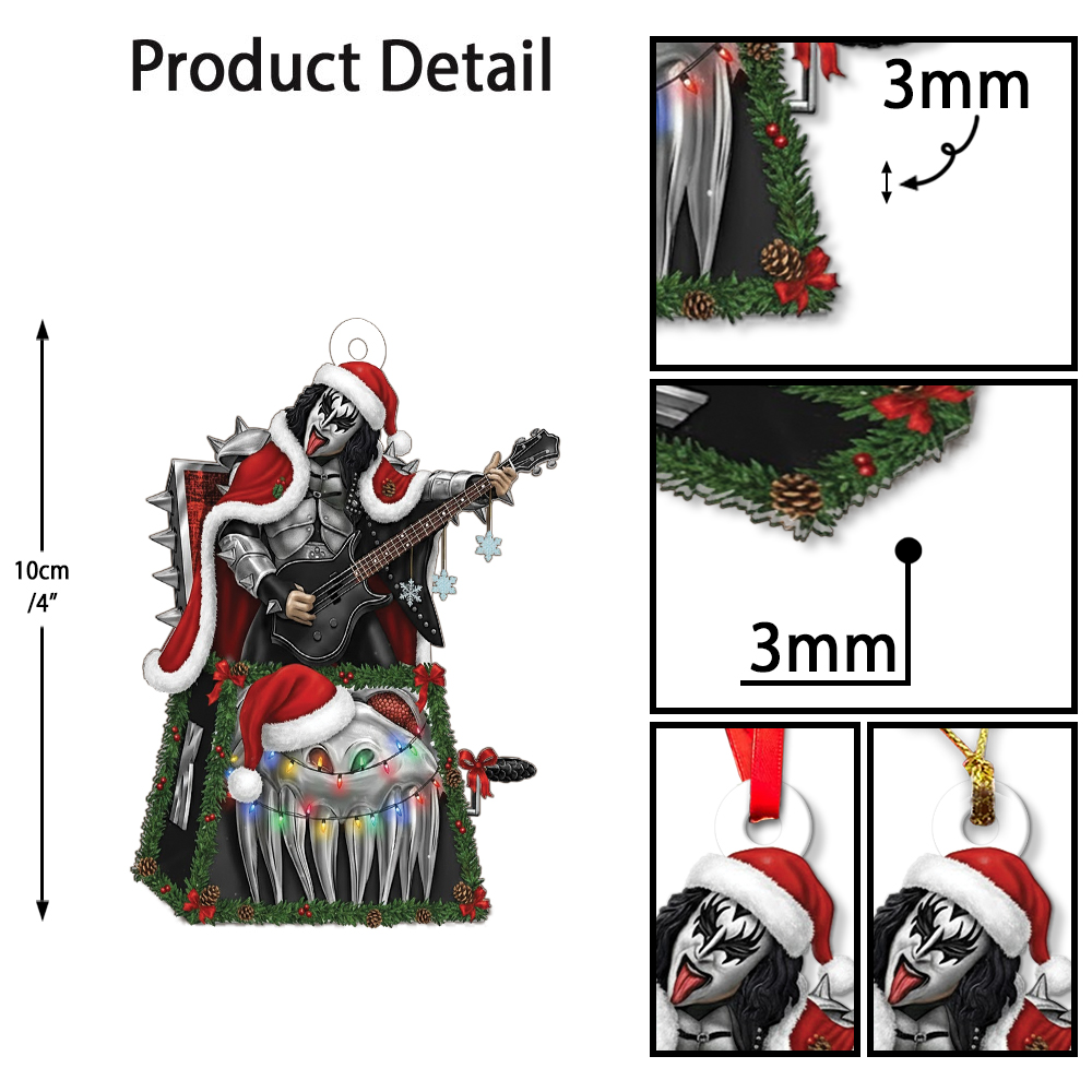 KISS "The Demon" Jack-In-The-Box Christmas Ornament - Image 8