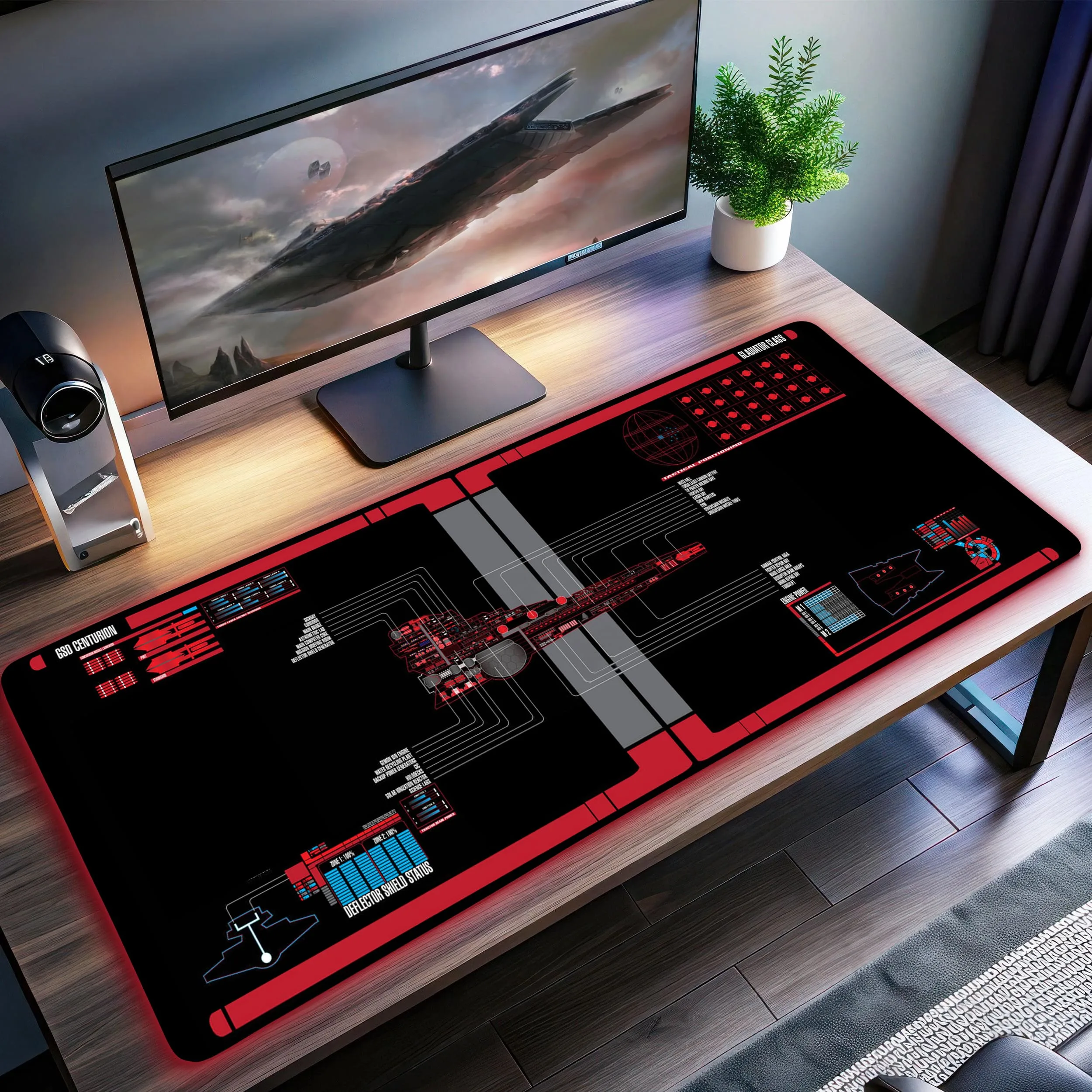 Star War Gladiator Star Destroyer LED Desk Mat - Image 3