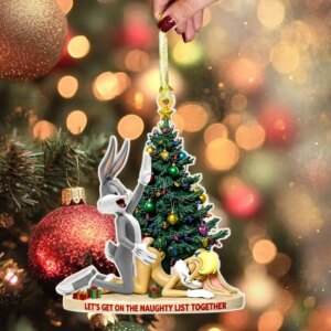 Personalized Bunny Couple Christmas Ornament