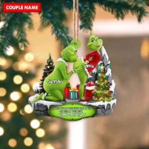 Personalized Merry Grinchmas Mr Mrs Christmas Ornament