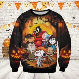 Alternative view of Snoopy Peanuts Horror Movies Halloween Unisex Sweatshirt
