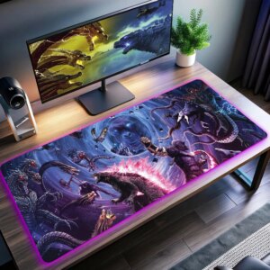 Godzilla team LED Desk Mat