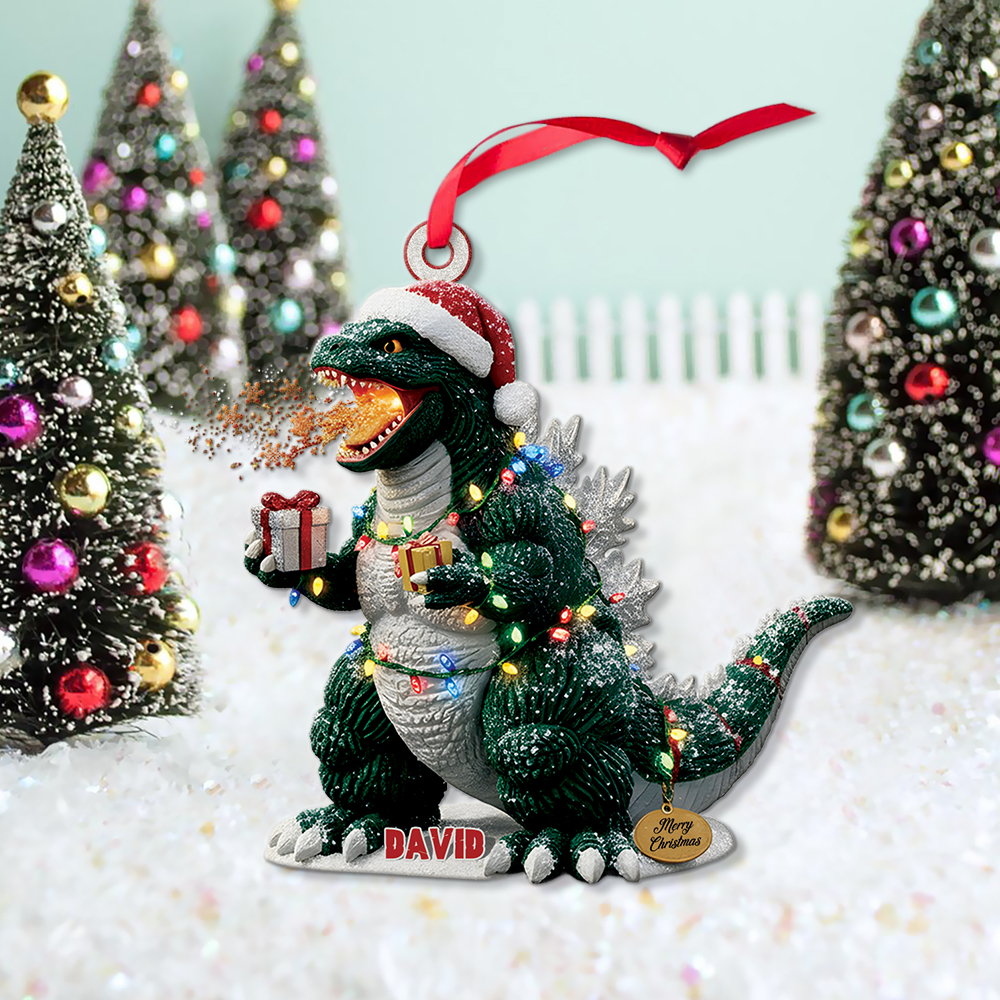 Godzilla Christmas Ornament - Image 2