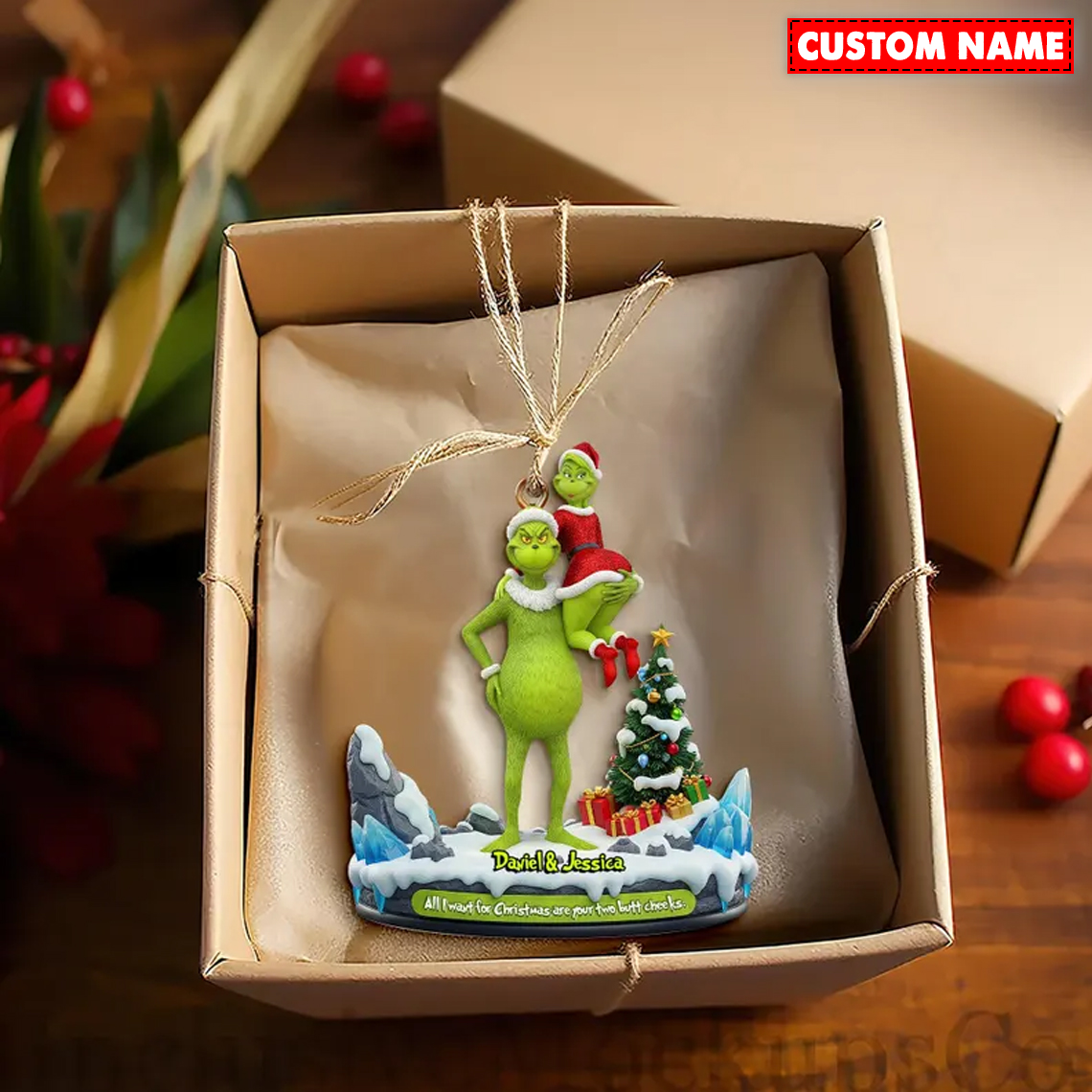 Personalized All I Want For Christmas Couple Christmas Ornament 115412 - Image 6