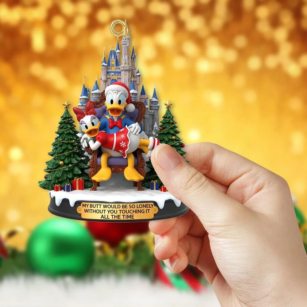 Personalized Donald and Daisy Duck Christmas Ornament - Image 4