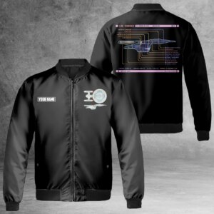 Personalized Star Trek Ambassador Class USS Enterprise NCC-1701-C Bomber Jacket