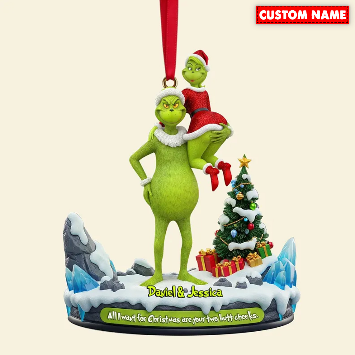 Personalized All I Want For Christmas Couple Christmas Ornament 115412 - Image 2