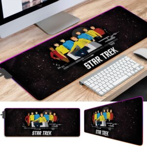 Alternative view of Star Trek The Original Series TOS U.S.S Enterprise LED Desk Mat