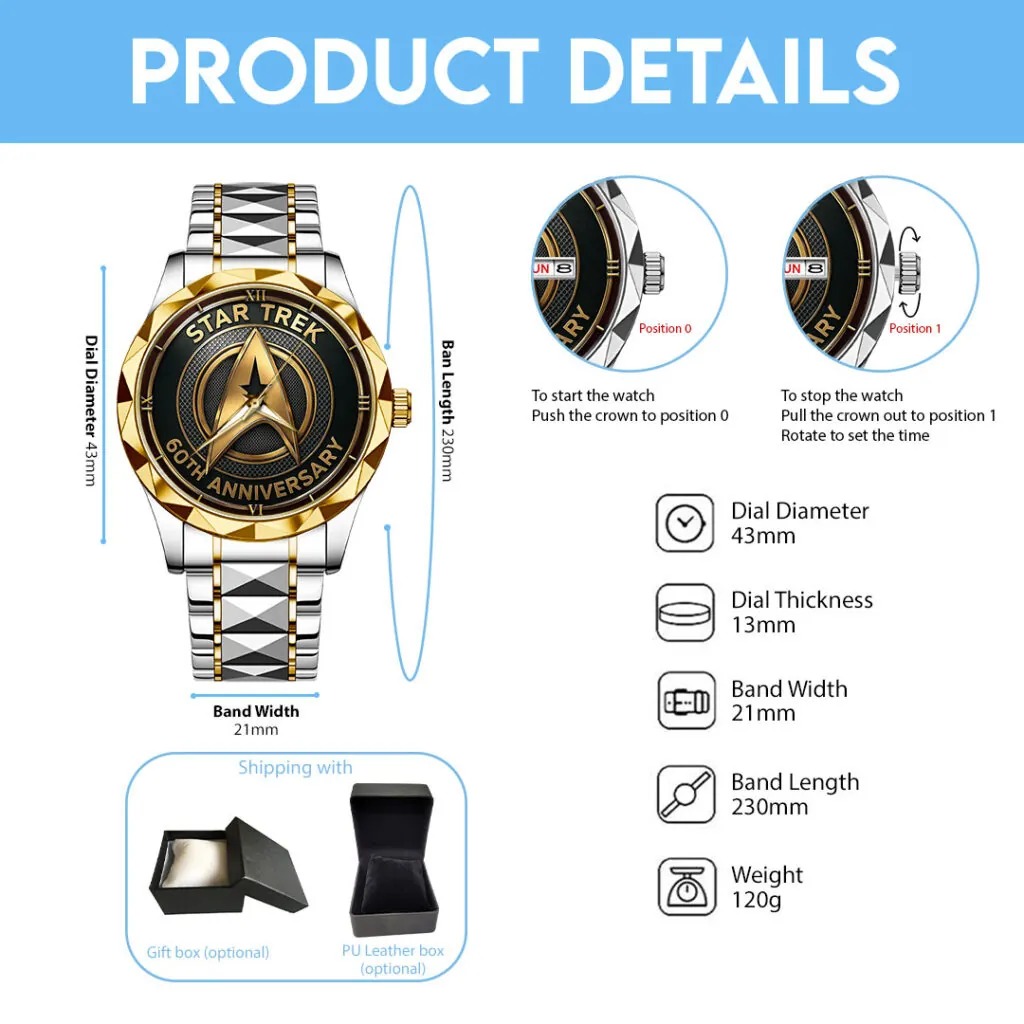 Star Trek Alloy Luxury Quartz Watch - THK116486 - Image 5