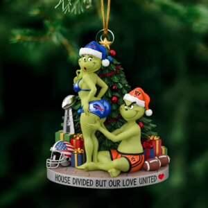 Alternative view of Personalized Funny Gifts For American Football-loving Couple Christmas Ornament